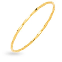 Bracelet Jonc Fil Carré Vrillé Massif 2mm Tiana - 351.200