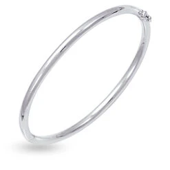 Bracelet Jonc Ouvrant Argent Tube Ovale 3mm Large De 3 Mm- Diamètre De - Marisa - 333058