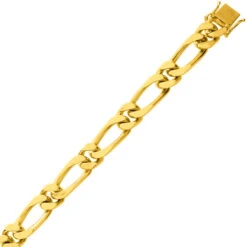 Bracelet Maille Alternée 8mm - 43g Or 18 Ct - 750/1000-Vanessa - 524.8