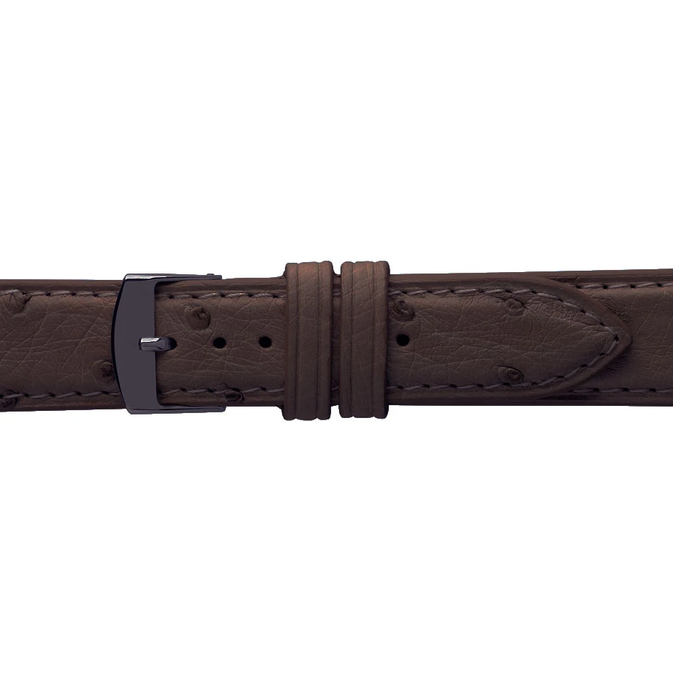Bracelet Montre Autruche Mat Marron Vaiarava - 18108-03 6 Bracelet Montre Autruche Mat Marron Vaiarava - 18108-03 – Image 4
