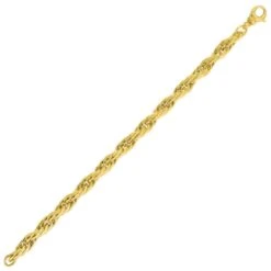 Bracelet Or Jaune 7 Mm - 9.6g Roseline- 7330 -Accessoires De Mode ori bracelet or jaune 7 mm 9 6g roseline 7330 43005 61202