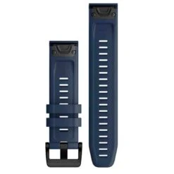 Bracelet QuickFit® 22 Mm - Silicone Bleu Captain, Acier Noir - Garmin - 010-13111-31 -Accessoires De Mode ori bracelet quickfit 22 mm silicone bleu captain acier noir garmin 010 13111 31 43099 61491