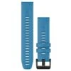 Bracelet QuickFit® 22 Mm - Silicone Bleu Céruléen, Acier Noir - Garmin - 010-13111-30 -Accessoires De Mode ori bracelet quickfit 22 mm silicone bleu ceruleen acier noir garmin 010 13111 30 43098