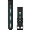 Bracelet QuickFit, 22mm, Silicone, Noir / Bleu Cirrus - Garmin - 010-13280-05 -Accessoires De Mode ori bracelet quickfit 22mm silicone noir bleu cirrus garmin 010 13280 05 46212