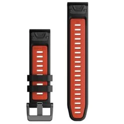 Bracelet QuickFit, 22mm, Silicone, Noir / Rouge Feu - Garmin - 010-13280-06 -Accessoires De Mode ori bracelet quickfit 22mm silicone noir rouge feu garmin 010 13280 06 46213 68871