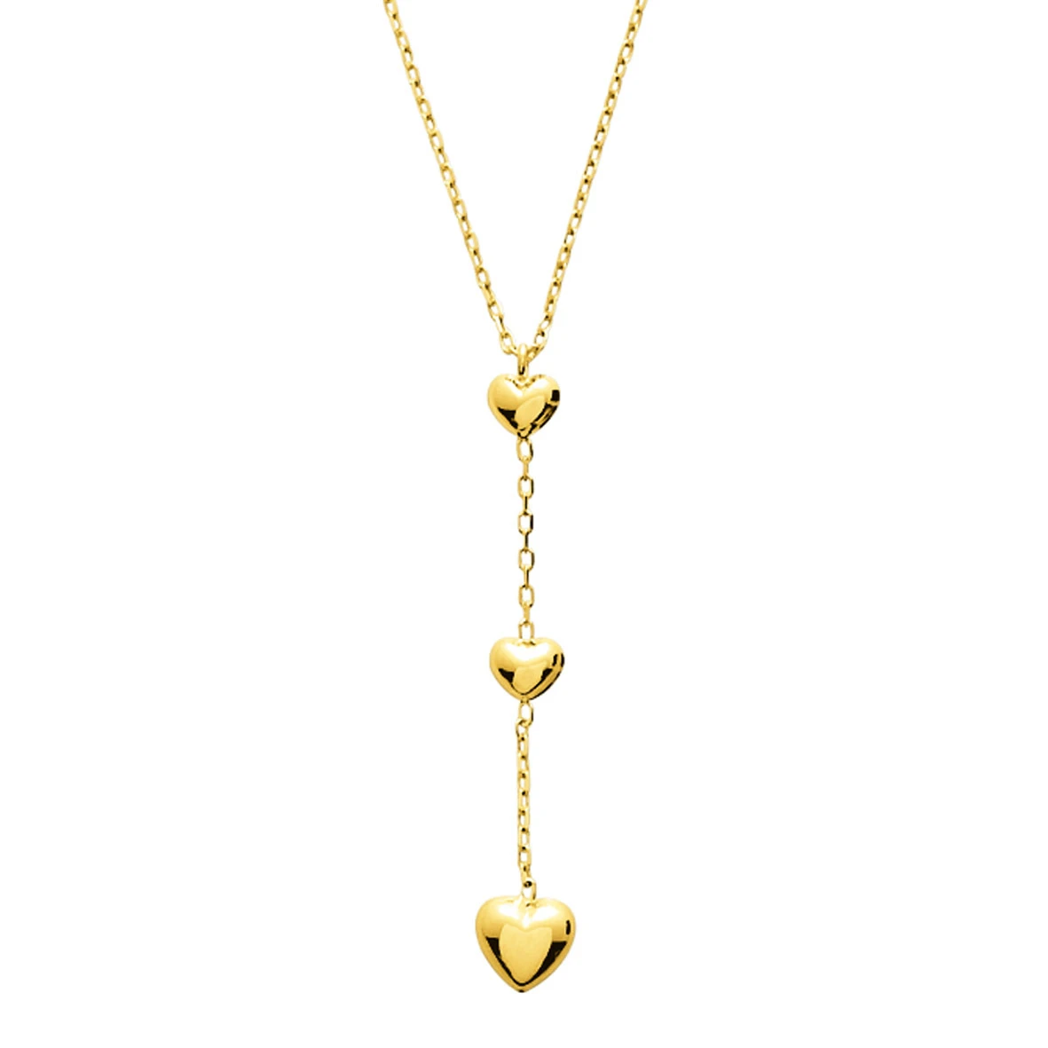 Chaine En Or Fantaisie Motif Coeur 1.25g Clémence - 7669 3 Chaine En Or Fantaisie Motif Coeur 1.25g Clémence - 7669