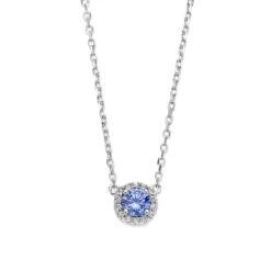 Chaîne Et Pendentif Argent Pierre Bleu Serti De Zirconium - Naiomy Silver - Femme - Elise - N3Y64