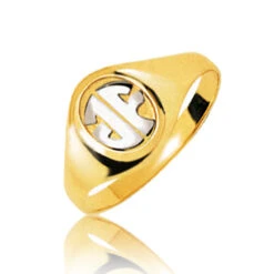 Chevalière 2 Ors Or 18 Ct - 750/1000 - 4.52 G - Coralyne - 1171M