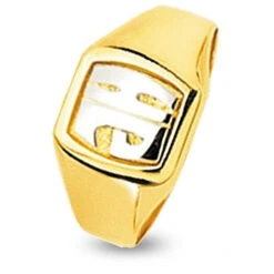 Chevalière 2 Ors Or 18 Ct - 750/1000 - 7.42 G - Itaca - 5048M