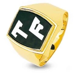 Chevalière Onix Or Jaune Or 18 Ct - 750/1000 - 4.78 G - Dalia - 48860M