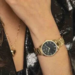 Cluse Féroce Petite Steel Black, Gold Colour - - CW11208 -Accessoires De Mode ori cluse feroce petite steel black gold colour cw11208 40392 55880