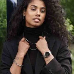 Cluse Féroce Steel Black, Silver Colour - - CW11103 -Accessoires De Mode ori cluse feroce steel black silver colour cw11103 40390 55867