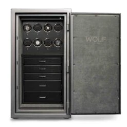 Coffre Montre Et Bijoux Wolf 1834 -ATLAS 8 Pcs Winder Safe - 491865