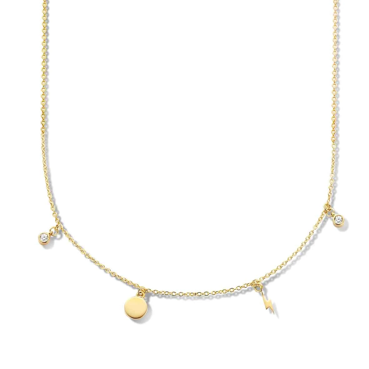 Collier Argent Plaqué Or Serti De Zirconium - Naiomy Silver - Femme - Katerina - B1V04 3 Collier Argent Plaqué Or Serti De Zirconium - Naiomy Silver - Femme - Katerina - B1V04