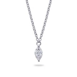 Collier Diamant Or Blanc 0.15 Ct Dorothée - 063840A