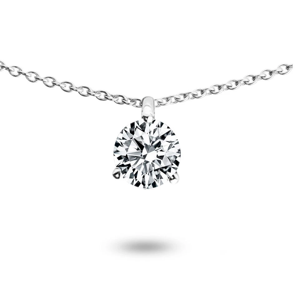 Collier Diamant Solitaire 0.40 Ct 0.40 Ct Or Blanc 1.4g Passion - P2584FMPWAC60 3 Collier Diamant Solitaire 0.40 Ct 0.40 Ct Or Blanc 1.4g Passion - P2584FMPWAC60
