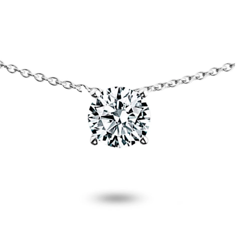 Collier Diamant Solitaire 0.40 Ct Serti Griffes 0.40 Ct Or Blanc 3g Violaine - VAL1040 3 Collier Diamant Solitaire 0.40 Ct Serti Griffes 0.40 Ct Or Blanc 3g Violaine - VAL1040