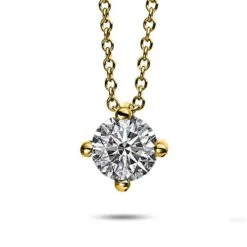 Collier Diamant Solitaire - 4 Griffes 0.40 Ct Or Blanc 1.9g Holly - 4D336 -Accessoires De Mode ori collier diamant solitaire 4 griffes 0 40 ct or blanc 1 9g holly 4d336 46425 69541