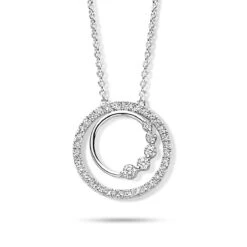 Collier Diamants Or Blanc 0.26 Ct Cristina - 067056A