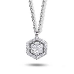 Collier Diamants Or Blanc 0.34 Ct Irène - CI1693