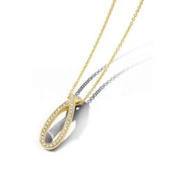 Collier Diamants Or Jaune 0.63 Ct Eugénie - 067523A -Accessoires De Mode ori collier diamants or jaune 0 63 ct eugenie 067523a 46602 70447