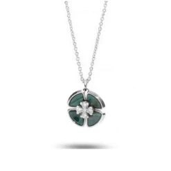 Collier Pétales Diamants Et Malachite 0.09 Ct Anuata - KGCF-672R-MALACHITE -Accessoires De Mode ori collier petales diamants et malachite 0 09 ct anuata kgcf 672r malachite 40129 54969