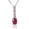 Collier Rubis Ovale 1 Ct Serti De Diamants 0.20 Ct Diamant Asya - CL3923-RU1 -Accessoires De Mode ori collier rubis ovale 1 ct serti de diamants 0 20 ct diamant asya cl3923 ru1 11732