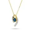 Collier Saphir Et Diamant Ct - Aurore-3.3075.S3 -Accessoires De Mode ori collier saphir et diamant ct aurore 3 3075 s3 47450