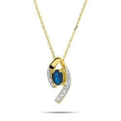 Collier Saphir Et Diamant Ct - Aurore-3.3075.S3