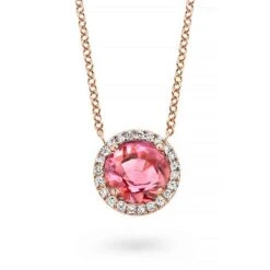 Collier Tourmaline Diamant 0.09 Ct One More Etna 050510RA