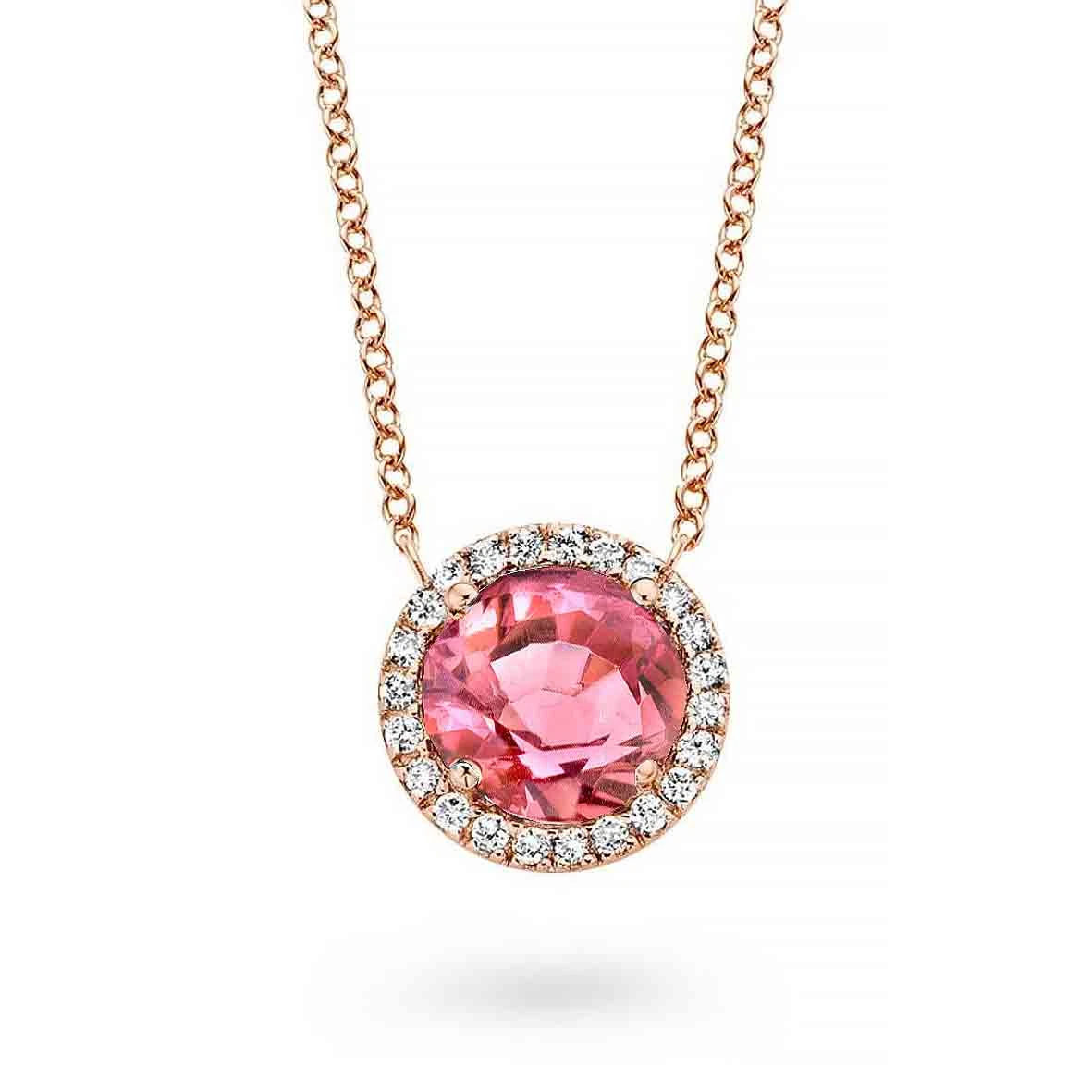 Collier Tourmaline Diamant 0.09 Ct One More Etna 050510RA 3 Collier Tourmaline Diamant 0.09 Ct One More Etna 050510RA