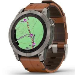 Garmin Fénix 7 Pro  Sapphire Solar Edition - Titane - Titanium Avec Bracelet En Cuir Marron + Bracelet Silicone - 010-02777-30 -Accessoires De Mode ori garmin fenix 7 pro sapphire solar edition titane titanium avec bracelet en cuir marron bracelet silicone 010 02777 30 46148 68762