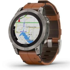 Garmin Fénix 7 Pro  Sapphire Solar Edition - Titane - Titanium Avec Bracelet En Cuir Marron + Bracelet Silicone - 010-02777-30 -Accessoires De Mode ori garmin fenix 7 pro sapphire solar edition titane titanium avec bracelet en cuir marron bracelet silicone 010 02777 30 46148 68763