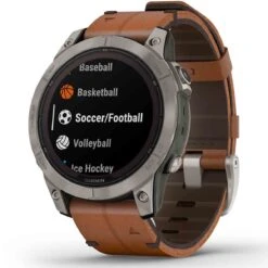 Garmin Fénix 7 Pro  Sapphire Solar Edition - Titane - Titanium Avec Bracelet En Cuir Marron + Bracelet Silicone - 010-02777-30 -Accessoires De Mode ori garmin fenix 7 pro sapphire solar edition titane titanium avec bracelet en cuir marron bracelet silicone 010 02777 30 46148 68886