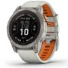 Garmin Fénix 7 Pro  Sapphire Solar Edition - Titane - Titanium Avec Bracelet Gris / Orange 47 Mm- 010-02777-21 -Accessoires De Mode ori garmin fenix 7 pro sapphire solar edition titane titanium avec bracelet gris orange 47 mm 010 02777 21 46149