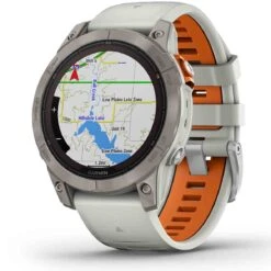 Garmin Fénix 7 Pro  Sapphire Solar Edition - Titane - Titanium Avec Bracelet Gris / Orange 47 Mm- 010-02777-21 -Accessoires De Mode ori garmin fenix 7 pro sapphire solar edition titane titanium avec bracelet gris orange 47 mm 010 02777 21 46149 68780