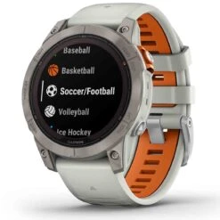 Garmin Fénix 7 Pro  Sapphire Solar Edition - Titane - Titanium Avec Bracelet Gris / Orange 47 Mm- 010-02777-21 -Accessoires De Mode ori garmin fenix 7 pro sapphire solar edition titane titanium avec bracelet gris orange 47 mm 010 02777 21 46149 68781