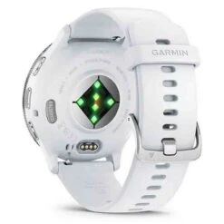 Garmin Venu 3 Lunette Silver - Acier Inoxydable - Bracelet Silicone Blanc 45 Mm- 010-02784-00 -Accessoires De Mode ori garmin venu 3 lunette silver acier inoxydable bracelet silicone blanc 45 mm 010 02784 00 46321 69105