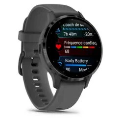 Garmin Venu 3S Lunette Gray Acier Inoxydable - Boîtier Gris Foncé - Bracelet En Silicone Gris Foncé 41 Mm- 010-02785-00 -Accessoires De Mode ori garmin venu 3s lunette gray acier inoxydable boitier gris fonce bracelet en silicone gris fonce 41 mm 010 02785 00 46325 69135