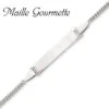 Gourmette Baptême Or Blanc à Graver Cloé -Accessoires De Mode ori gourmette bapteme or blanc a graver cloe 2527