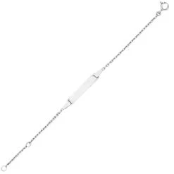 Gourmette Baptême Or Blanc à Graver Juliana -Accessoires De Mode ori gourmette bapteme or blanc a graver juliana 46058 68569