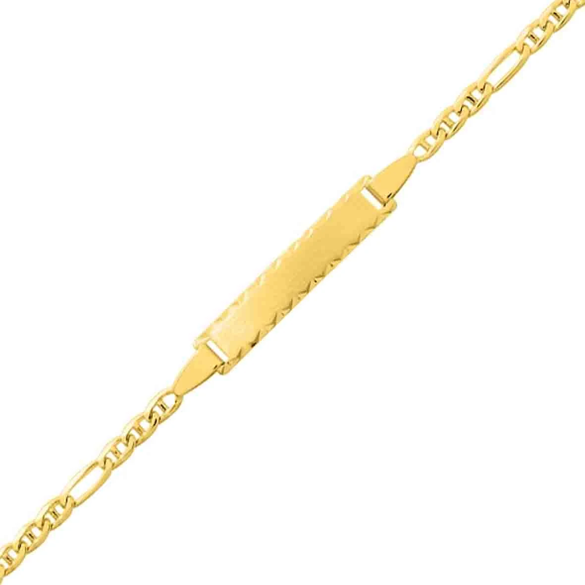 Gourmette Baptême Or Jaune à Graver Alexia 3 Gourmette Baptême Or Jaune à Graver Alexia