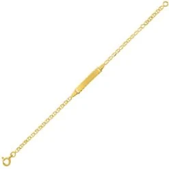 Gourmette Baptême Or Jaune à Graver Alexia 5 Gourmette Baptême Or Jaune à Graver Alexia -Accessoires De Mode ori gourmette bapteme or jaune a graver alexia 46120 68646