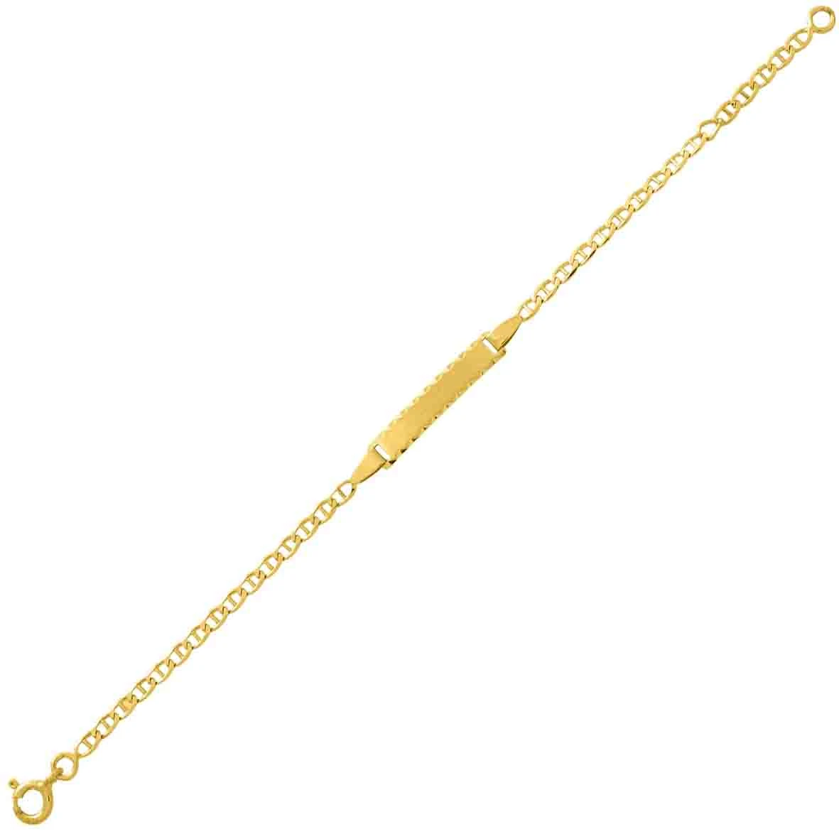 Gourmette Baptême Or Jaune à Graver Alexia 4 Gourmette Baptême Or Jaune à Graver Alexia – Image 2