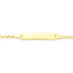 Gourmette Baptême Or Jaune à Graver Angélina -Accessoires De Mode ori gourmette bapteme or jaune a graver angelina 6563 7669