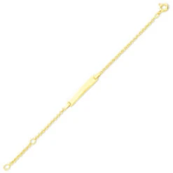 Gourmette Baptême Or Jaune à Graver Angélina -Accessoires De Mode ori gourmette bapteme or jaune a graver angelina 6563 7670