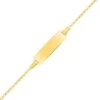 Gourmette Baptême Or Jaune à Graver Dahlia -Accessoires De Mode ori gourmette bapteme or jaune a graver dahlia 46031