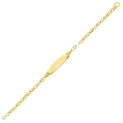 Gourmette Baptême Or Jaune à Graver Douceur -Accessoires De Mode ori gourmette bapteme or jaune a graver douceur 46073 68585