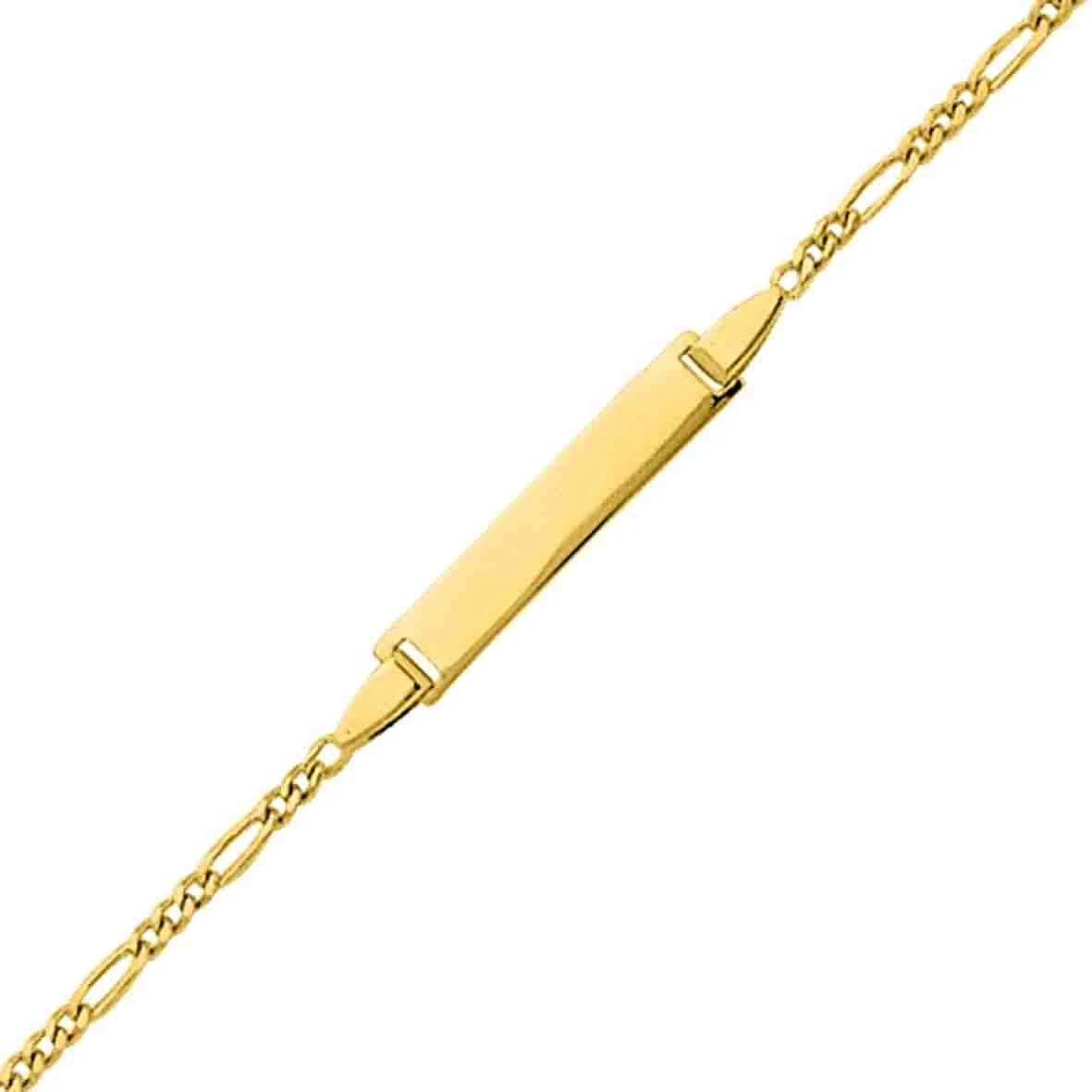 Gourmette Baptême Or Jaune à Graver Emilie 3 Gourmette Baptême Or Jaune à Graver Emilie