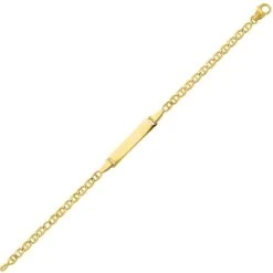 Gourmette Baptême Or Jaune à Graver Heidi -Accessoires De Mode ori gourmette bapteme or jaune a graver heidi 46076 68588